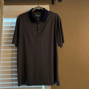 Mens PGA Tour Polo - Blue/White Dot - L